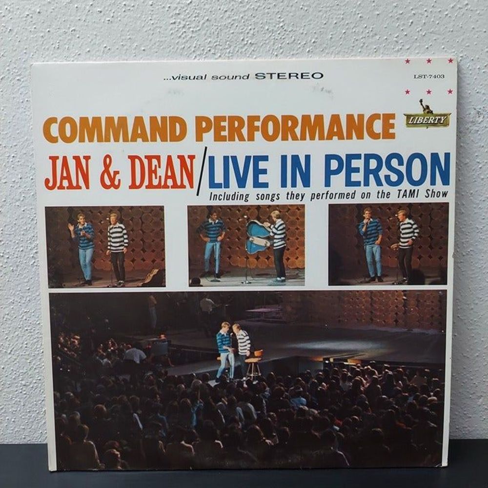 Jan & Dean - Command Performance Live in Person Vinyl LP Liberty Records 1965